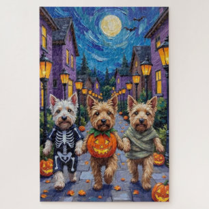 Puzzle Chiens Terrier Wheaten en Costumes d'Halloween