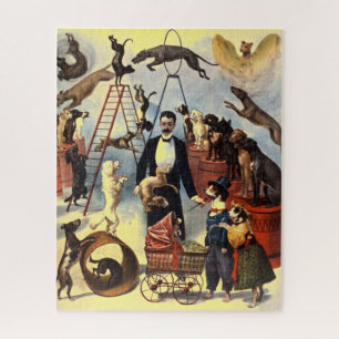 Puzzle Chiens vintages Cirque Illustration Art Antique