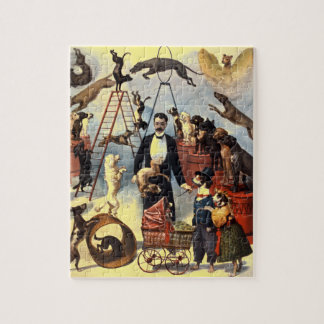 Puzzle Chiens vintages Cirque Illustration Art Antique