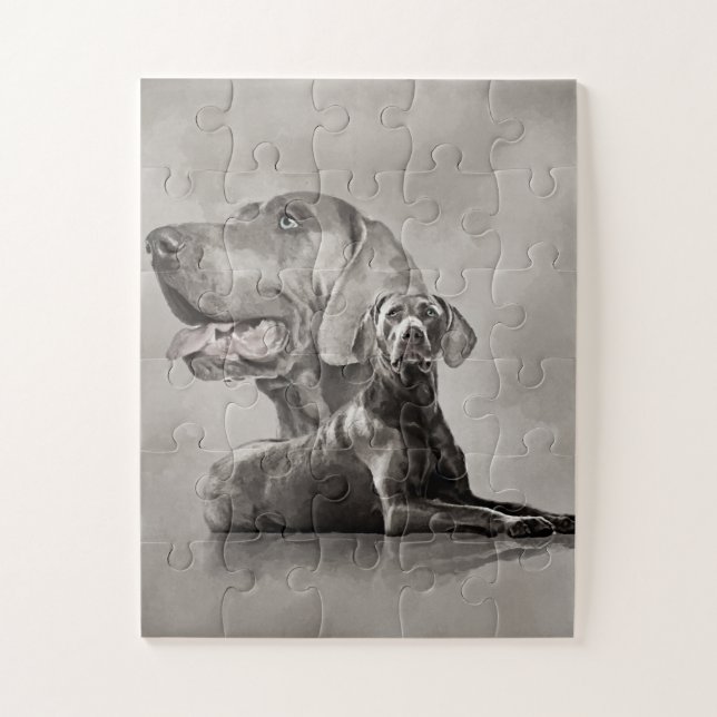 Puzzle Chiens Weimaraner Collage #2 (Vertical)