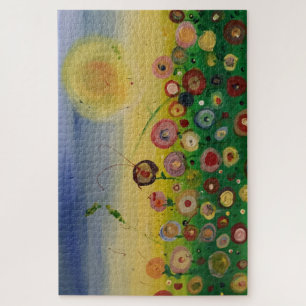 Puzzle Chiffre Abstrait du champ de pavot