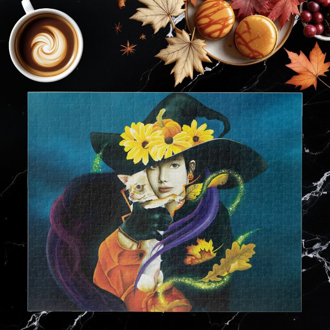 Puzzle Chihuahua Chien sorcière Halloween (Créateur téléchargé)