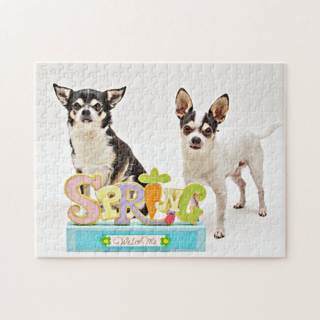 Puzzle Chihuahua du printemps (Horizontal)
