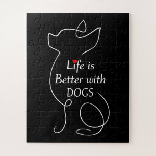 Puzzle Chihuahua Life is Better With Dogs Amoureux des ch