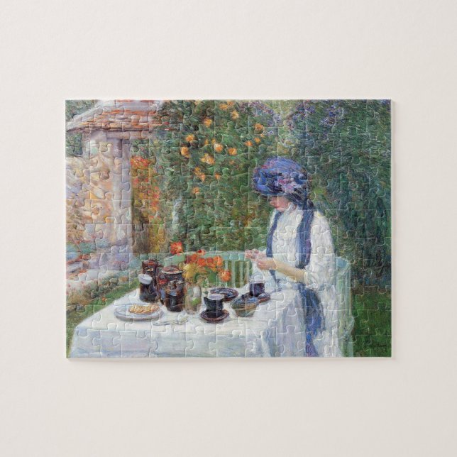 Puzzle Childe Hassam - le service à thé de Terre-Cuits (Horizontal)