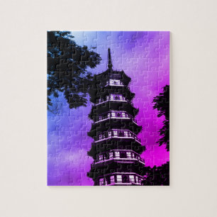 Puzzle Chine ancienne Canton la pagode fleurie