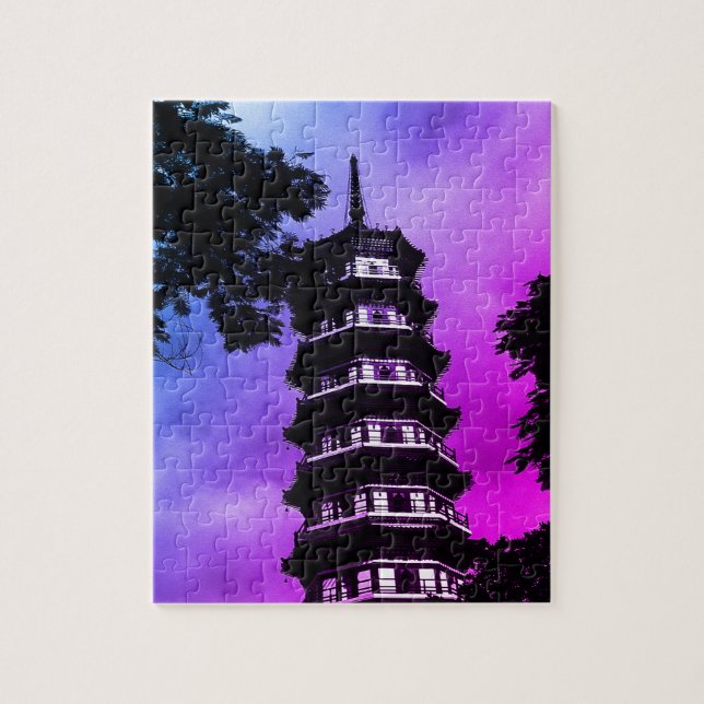 Puzzle Chine ancienne Canton la pagode fleurie (Vertical)