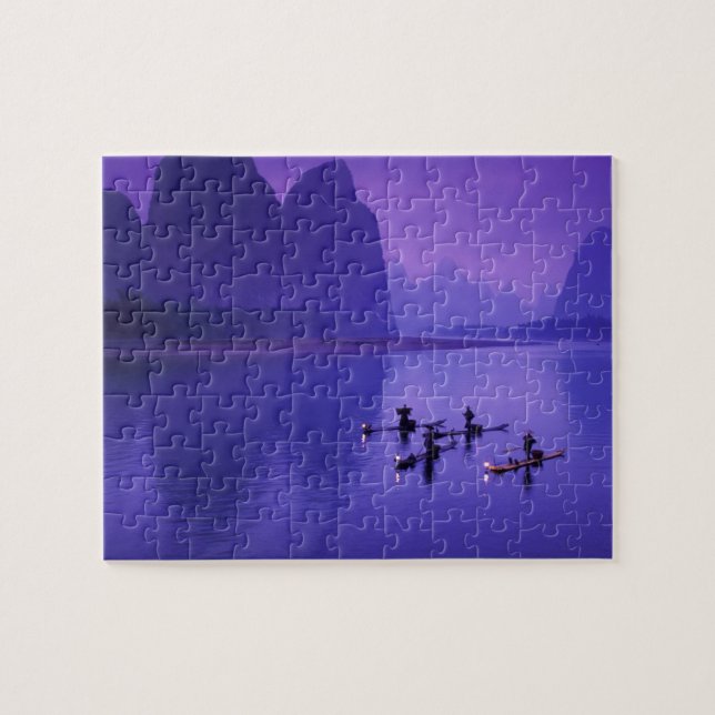 Puzzle Chine, rivière Li. Pêcheurs au cormoran. (Horizontal)