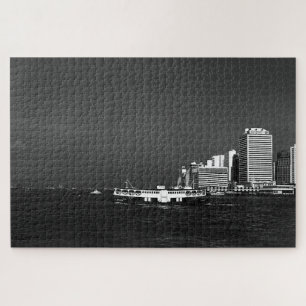 Puzzle Chine vintage Hong Kong bateau gratte-ciel mer