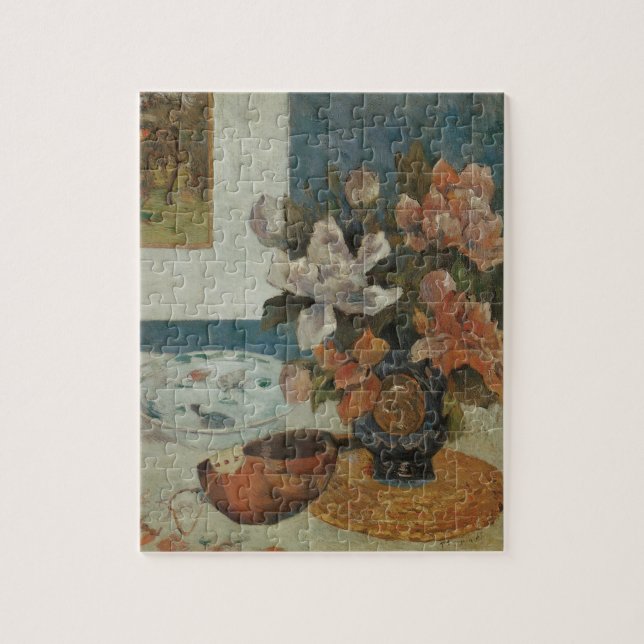 Puzzle Chinois Peonies et Mandoline par Paul Gauguin (Vertical)