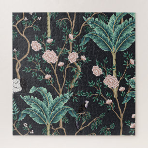 Puzzle Chinoiserie Oiseaux exotiques : Mur de bananier Vi