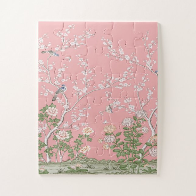 Puzzle Chinoiserie rose (Vertical)
