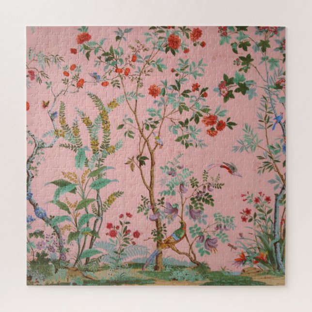 Puzzle Chinoiserie rose (Vertical)