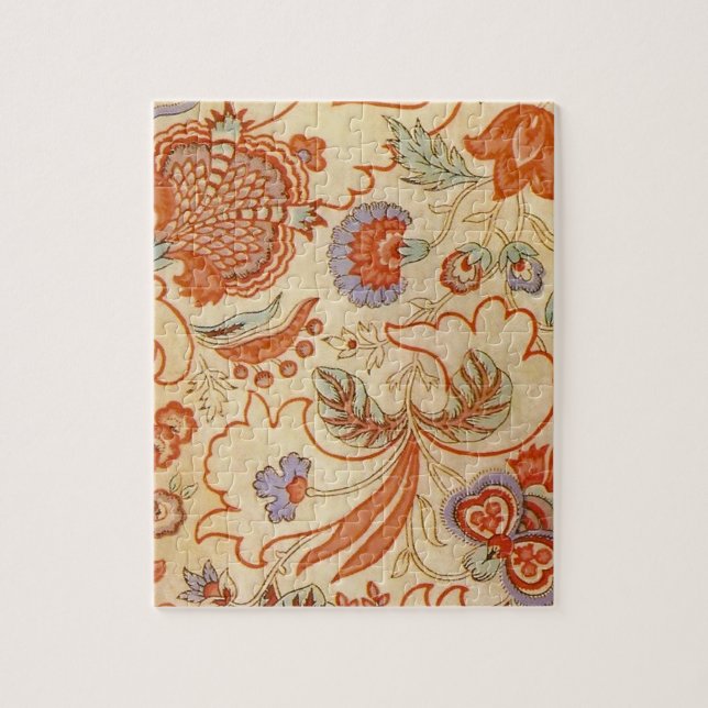 Puzzle Chintz Paisley Antique Floral Pattern (Vertical)