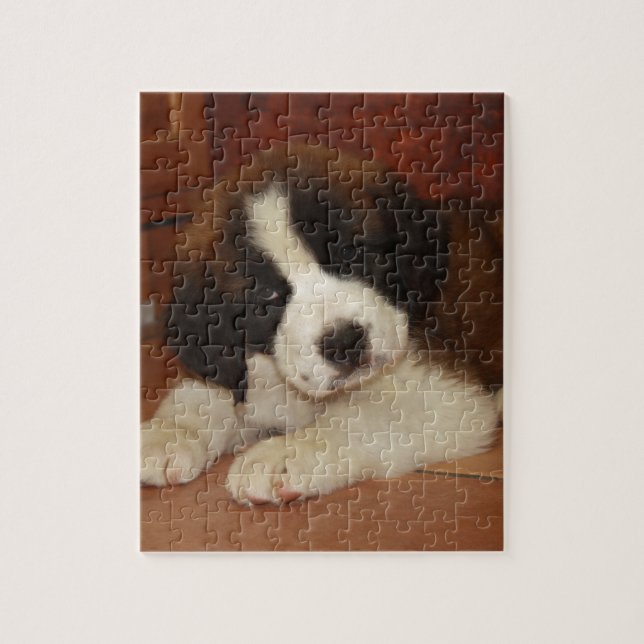 Puzzle Chiot adorable et doux de St Bernard (Vertical)