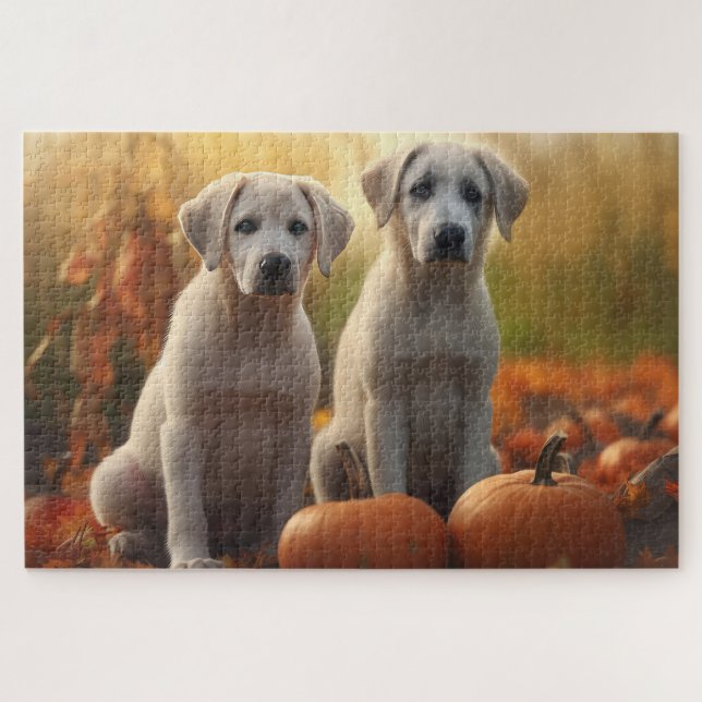 Puzzle Chiot Berger d'Anatolie Délice d'Automne Citrouill (Horizontal)