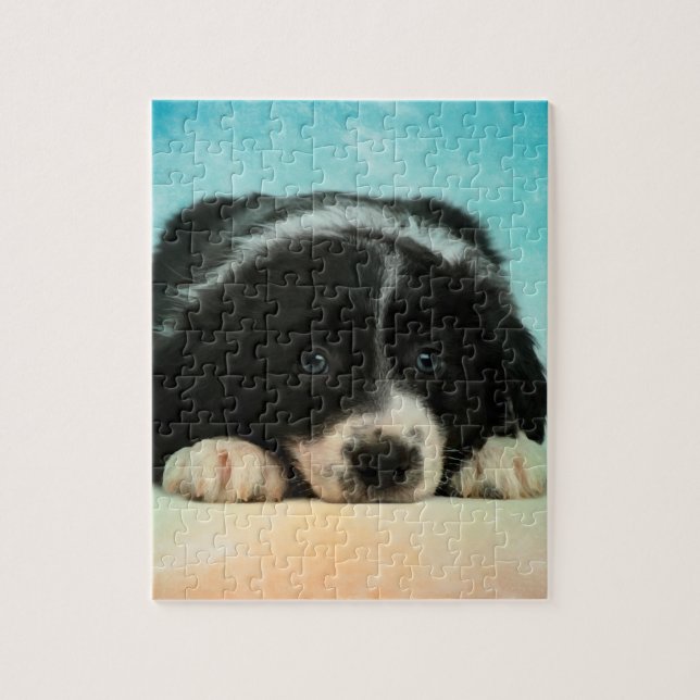 Puzzle Chiot de border collie (Vertical)