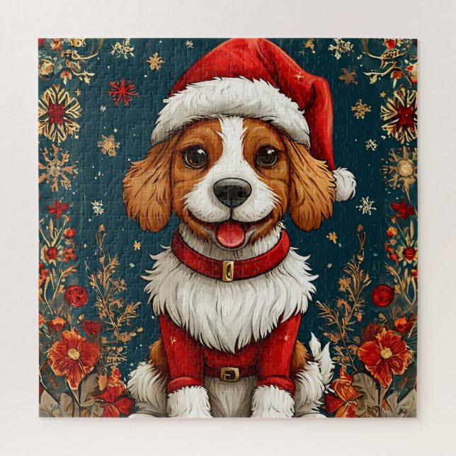 Puzzle Chiot de Noël adorable (Vertical)