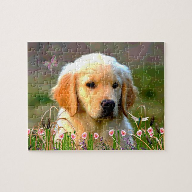 Puzzle Chiot d'or d'Austin Labrador (Horizontal)