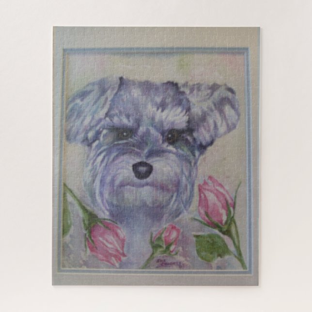 Puzzle Chiot gris mou (Vertical)