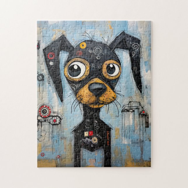 Puzzle Chiot Mignon Chien Drôle Mixte Média Animal De Com (Vertical)