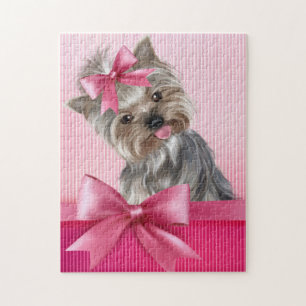 Puzzle Chiot rose de princesse Yorkie de Yorkshire