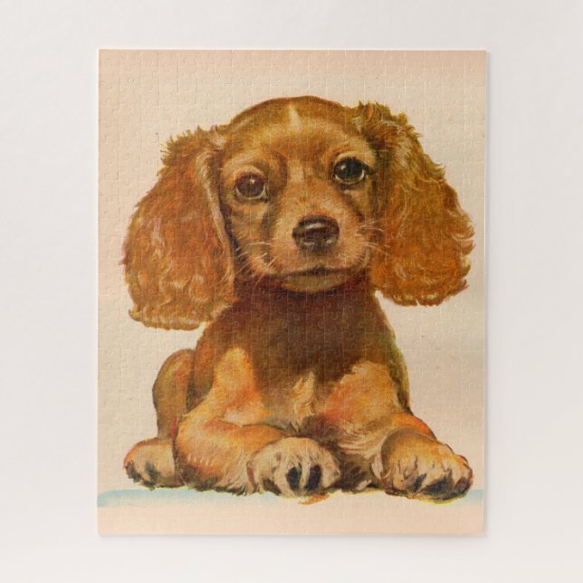 Puzzle Chiot spaniel cocker des années 1940 - La coupe de (Vertical)