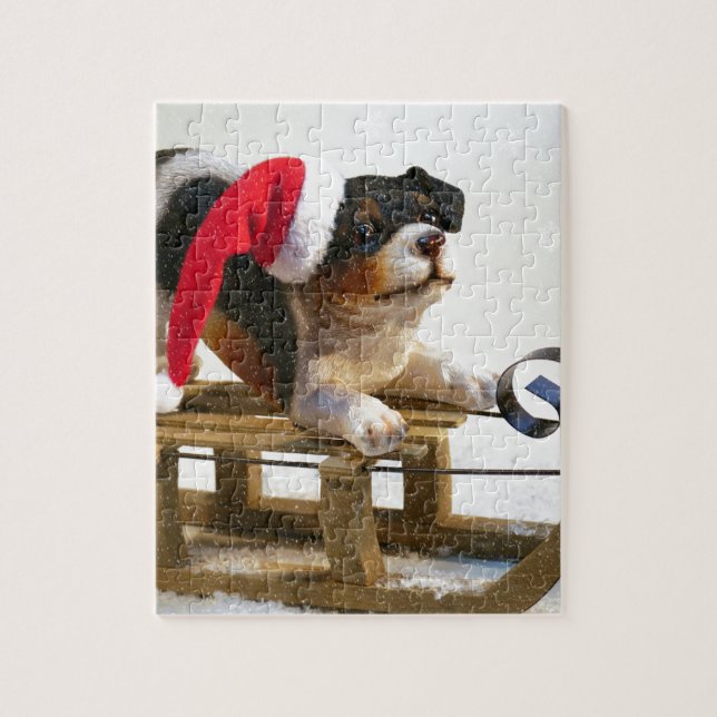 Puzzle Chiot sur un traîneau (Vertical)