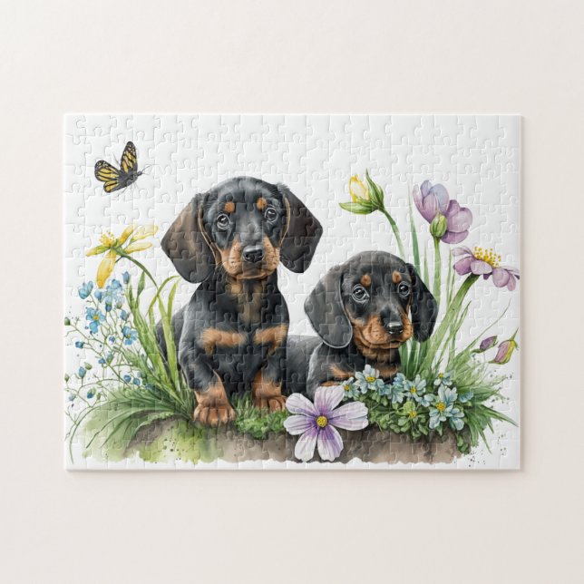 Puzzle Chiots de Dachshund (Horizontal)