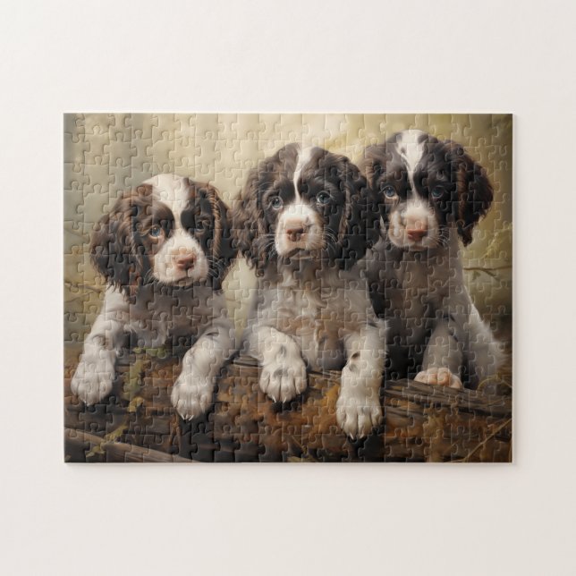 Puzzle Chiots espagnols anglais (Horizontal)
