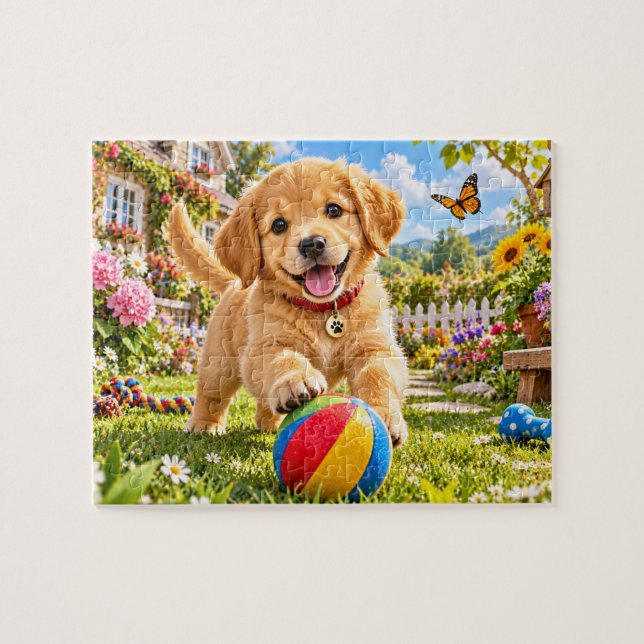 Puzzle Chiots joueurs (Horizontal)