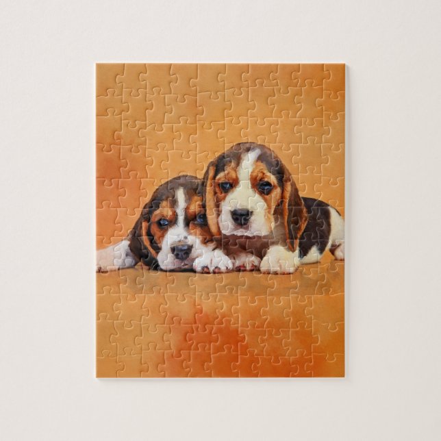 Puzzle Chiots mignons de beagle (Vertical)