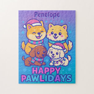 Puzzle Chiots pastel