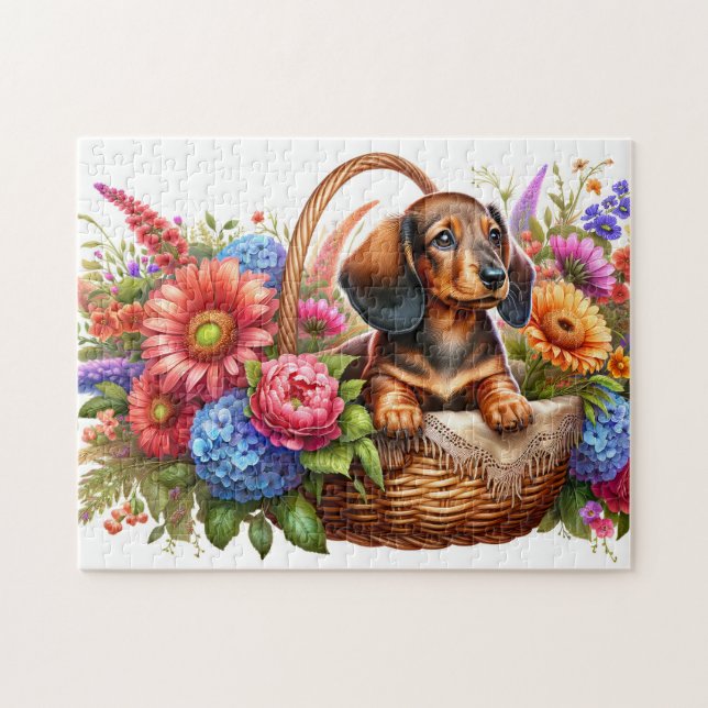 Puzzle Chiots teckel (Horizontal)