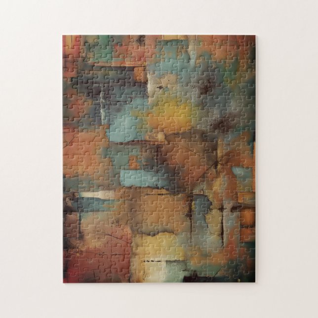 Puzzle Chocolat Patchwork Abstrait (Vertical)