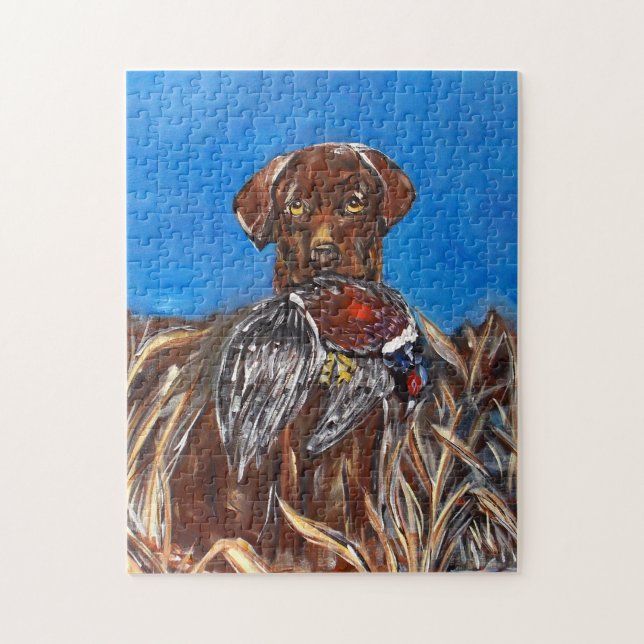 PUZZLE CHOCOLATE LABRADOR RETRIEVER (Vertical)