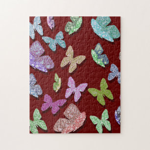 Puzzle Choisir Couleur Papillons Surréaliste & Fluttant