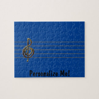 Puzzle Choisir une couleur Embossée Look Treble Clef et H