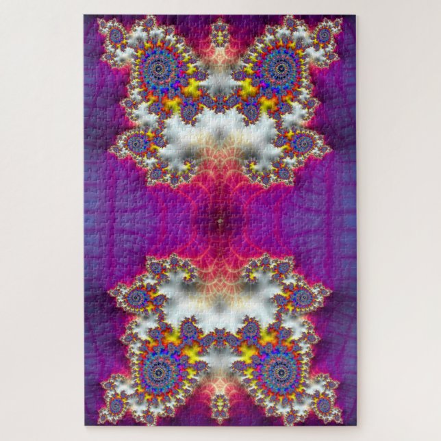 Puzzle Chouette abstraite holographique psychédélique fra (Vertical)