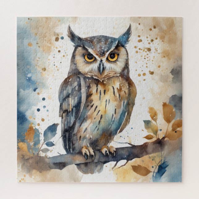 Puzzle Chouette aquarelle (Vertical)