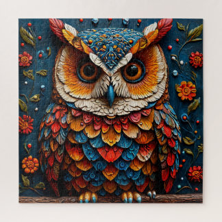 Puzzle Chouette Artistique Colorée