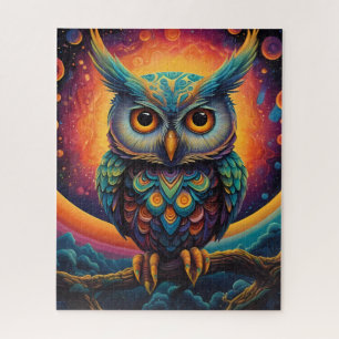 Puzzle Chouette cosmique de sagesse