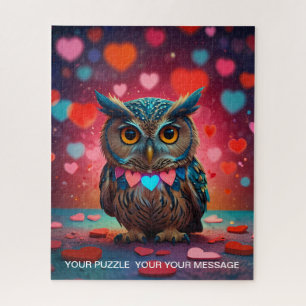 Puzzle Chouette de l'amour coeur