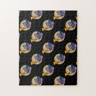 Puzzle Chouette de l'assistant de dessin animé volant sur