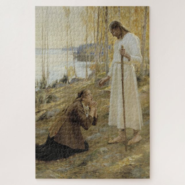 Puzzle Christ and Mary Magdalene in Finnish Countryside (Vertical)