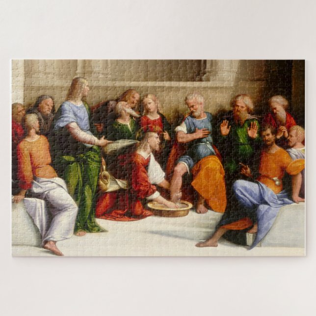 Puzzle Christ Laver les pieds des disciples, Garofalo (Horizontal)