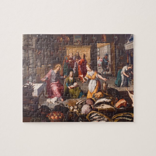 Puzzle Christ with Martha and Mary by Joos Goemare (Horizontal)