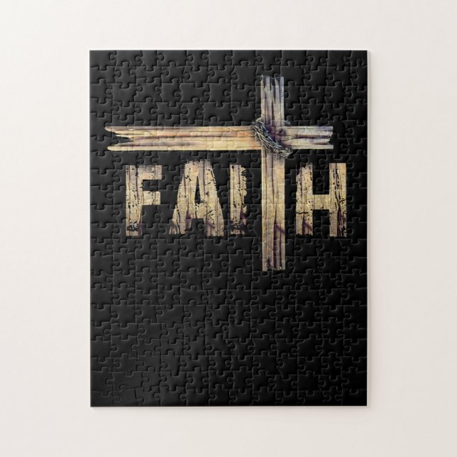 Puzzle Christian Faith & Cross (Vertical)