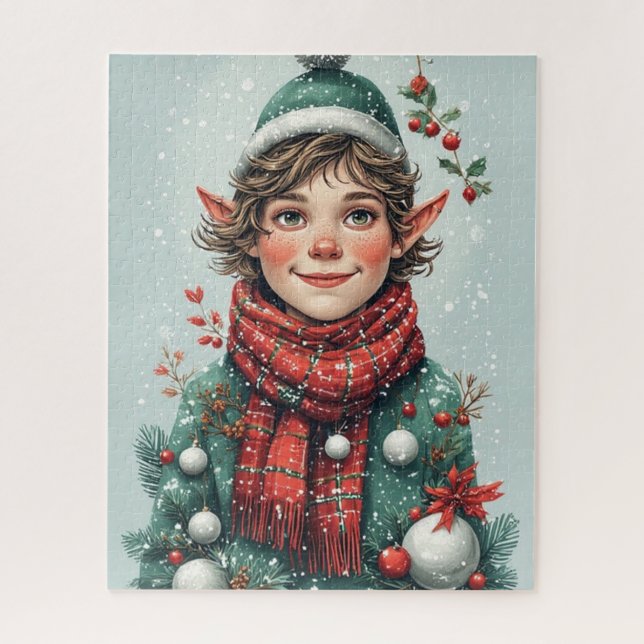 Puzzle Christmas Decorative Elf  (Vertical)