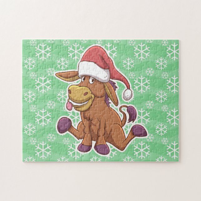 Puzzle Christmas Donkey (Horizontal)